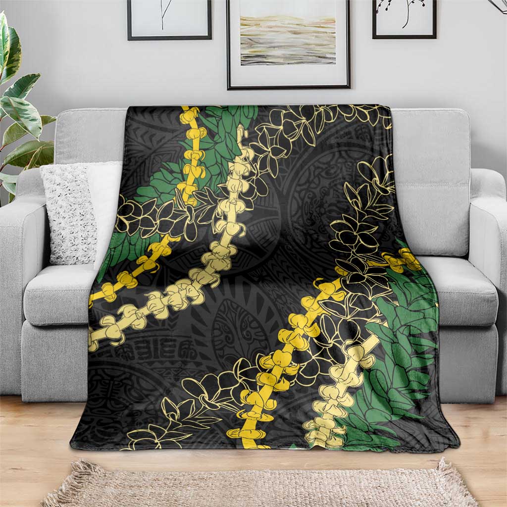 Hawaii Puakenikeni - Maile Lei Blanket Obsidian Black LT7 - Polynesian Pride