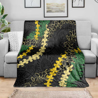 Hawaii Puakenikeni - Maile Lei Blanket Obsidian Black LT7 - Polynesian Pride