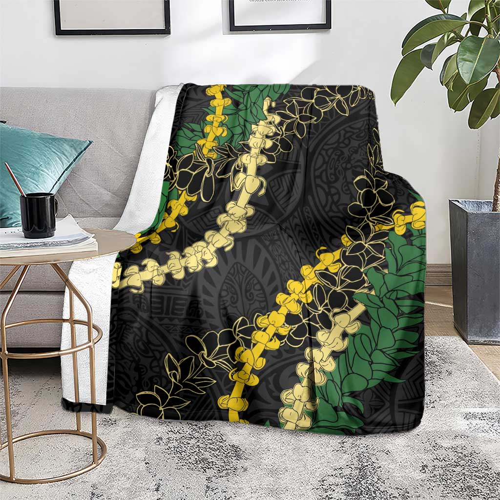 Hawaii Puakenikeni - Maile Lei Blanket Obsidian Black LT7 - Polynesian Pride