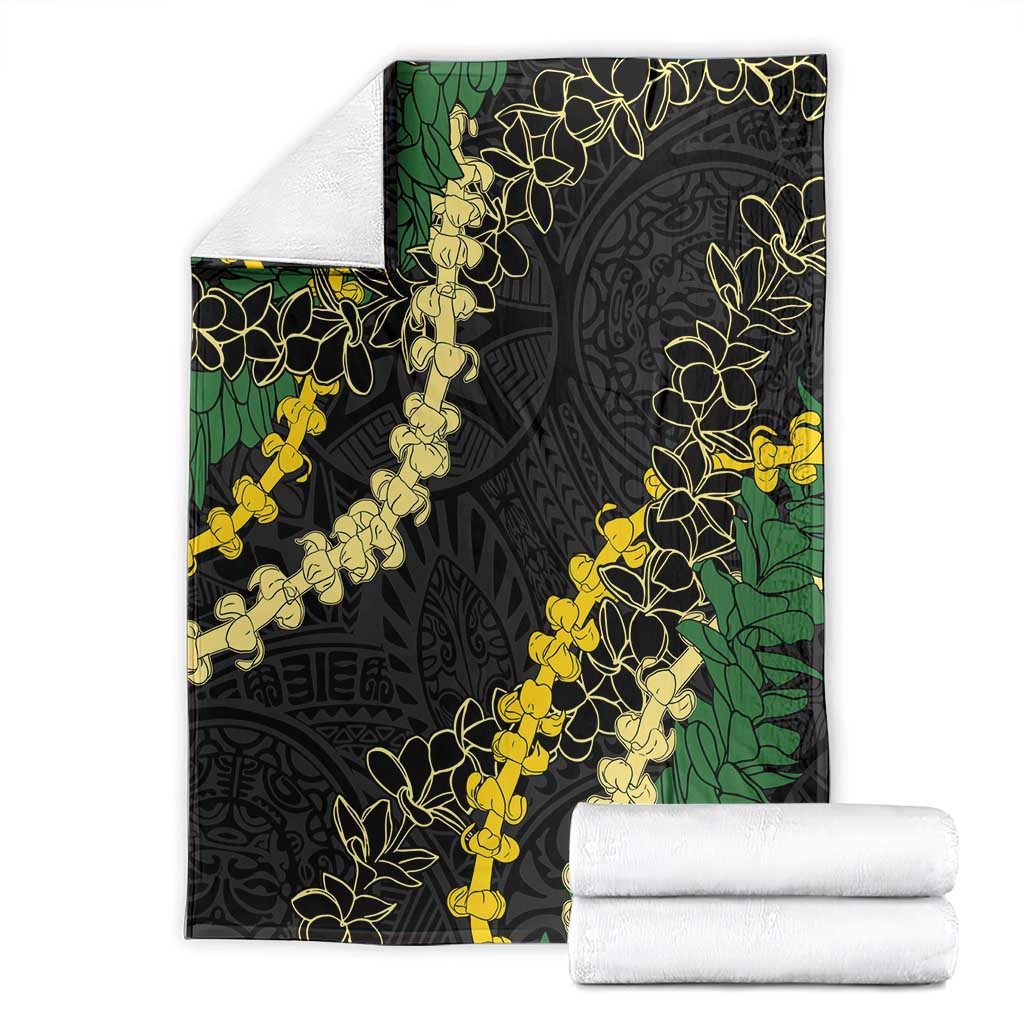 Hawaii Puakenikeni - Maile Lei Blanket Obsidian Black LT7 - Polynesian Pride