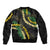 Hawaii Puakenikeni - Maile Lei Bomber Jacket Obsidian Black