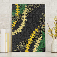Hawaii Puakenikeni - Maile Lei Canvas Wall Art Obsidian Black LT7 Without Frame Black - Polynesian Pride