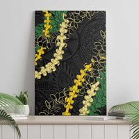 Hawaii Puakenikeni - Maile Lei Canvas Wall Art Obsidian Black LT7 - Polynesian Pride