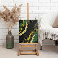 Hawaii Puakenikeni - Maile Lei Canvas Wall Art Obsidian Black LT7 - Polynesian Pride