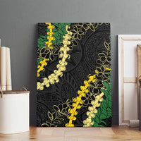 Hawaii Puakenikeni - Maile Lei Canvas Wall Art Obsidian Black LT7 - Polynesian Pride