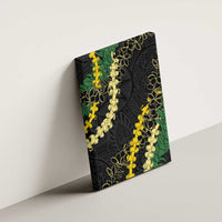 Hawaii Puakenikeni - Maile Lei Canvas Wall Art Obsidian Black LT7 - Polynesian Pride