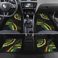 Hawaii Puakenikeni - Maile Lei Car Mats Obsidian Black LT7 Set 4pcs Black - Polynesian Pride