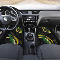 Hawaii Puakenikeni - Maile Lei Car Mats Obsidian Black LT7 Set 2pcs - Front Black - Polynesian Pride