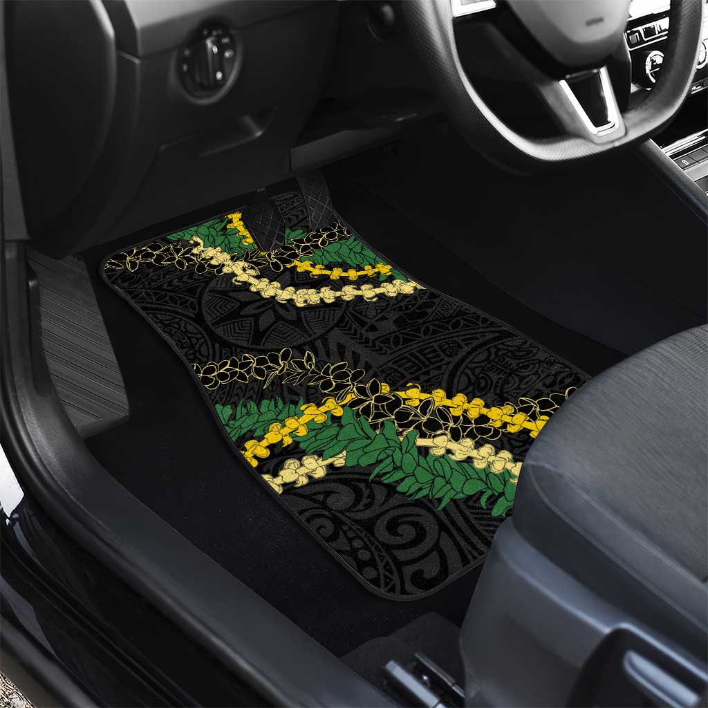 Hawaii Puakenikeni - Maile Lei Car Mats Obsidian Black LT7 - Polynesian Pride