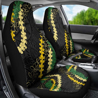 Hawaii Puakenikeni - Maile Lei Car Seat Cover Obsidian Black LT7 - Polynesian Pride