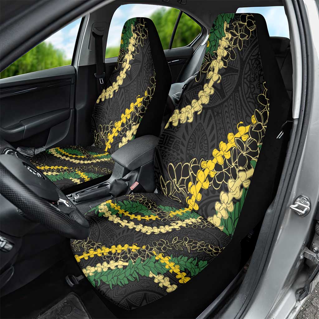 Hawaii Puakenikeni - Maile Lei Car Seat Cover Obsidian Black LT7 - Polynesian Pride
