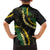 Hawaii Puakenikeni - Maile Lei Family Matching Off Shoulder Short Dress and Hawaiian Shirt Obsidian Black