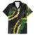 Hawaii Puakenikeni - Maile Lei Family Matching Off Shoulder Short Dress and Hawaiian Shirt Obsidian Black