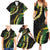 Hawaii Puakenikeni - Maile Lei Family Matching Summer Maxi Dress and Hawaiian Shirt Obsidian Black