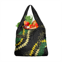 Hawaii Puakenikeni - Maile Lei Grocery Bag Obsidian Black LT7 1-pack One Size Black - Polynesian Pride