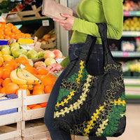 Hawaii Puakenikeni - Maile Lei Grocery Bag Obsidian Black LT7 - Polynesian Pride