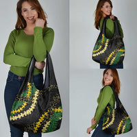 Hawaii Puakenikeni - Maile Lei Grocery Bag Obsidian Black LT7 - Polynesian Pride