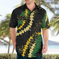 Hawaii Puakenikeni - Maile Lei Hawaiian Shirt Obsidian Black LT7 - Polynesian Pride