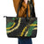 Hawaii Puakenikeni - Maile Lei Leather Tote Bag Obsidian Black