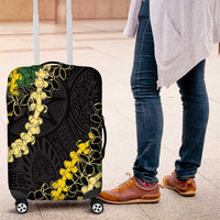 Hawaii Puakenikeni - Maile Lei Luggage Cover Obsidian Black LT7 Black - Polynesian Pride