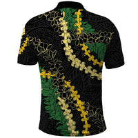 Hawaii Puakenikeni - Maile Lei Polo Shirt - Obsidian Black LT7 - Polynesian Pride