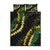 Hawaii Puakenikeni - Maile Lei Quilt Bed Set Obsidian Black