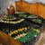 Hawaii Puakenikeni - Maile Lei Quilt Bed Set Obsidian Black