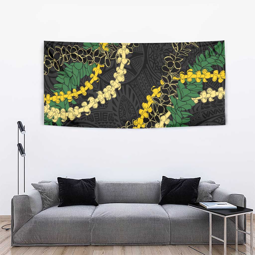 Hawaii Puakenikeni - Maile Lei Tapestry Obsidian Black LT7 - Polynesian Pride