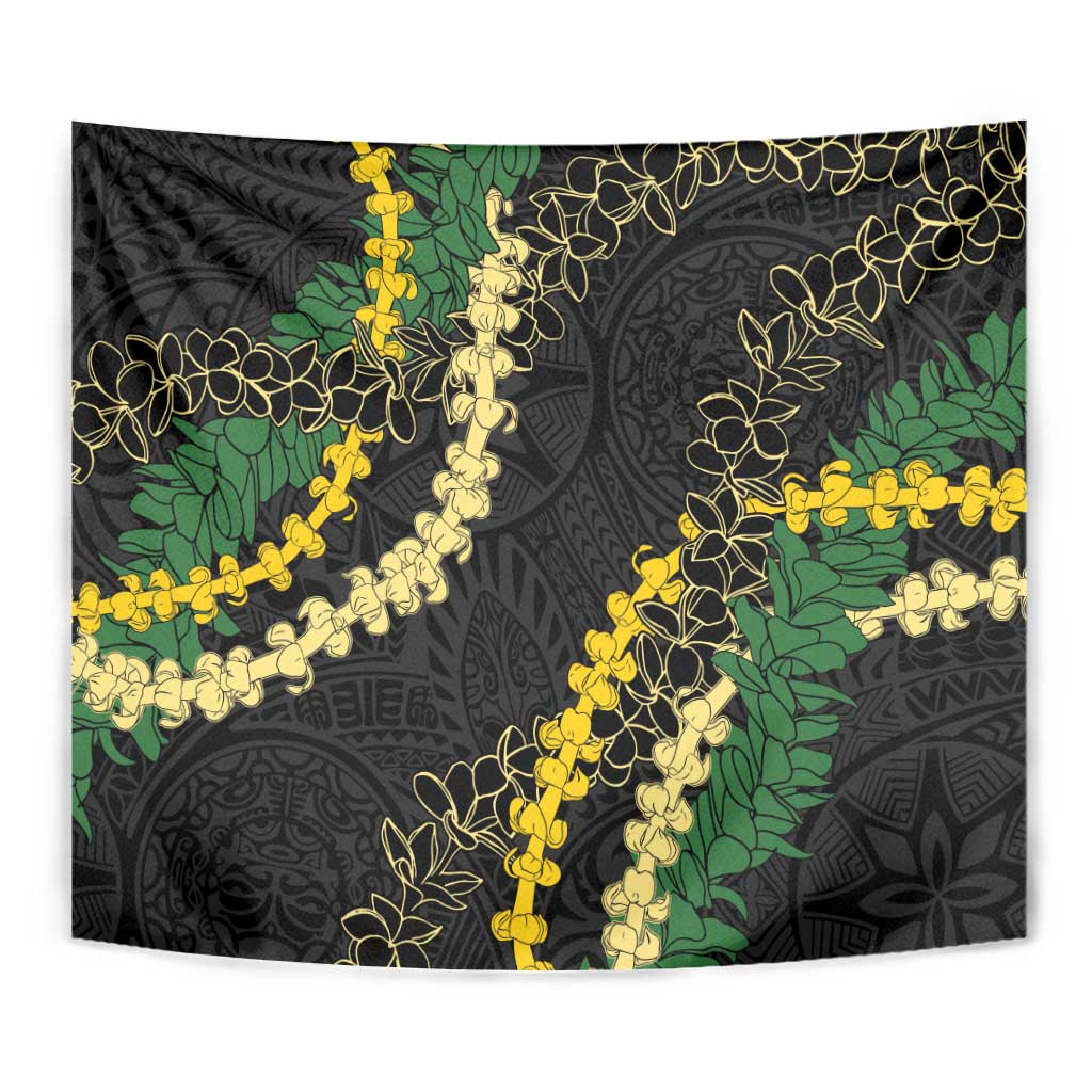 Hawaii Puakenikeni - Maile Lei Tapestry Obsidian Black LT7 - Polynesian Pride