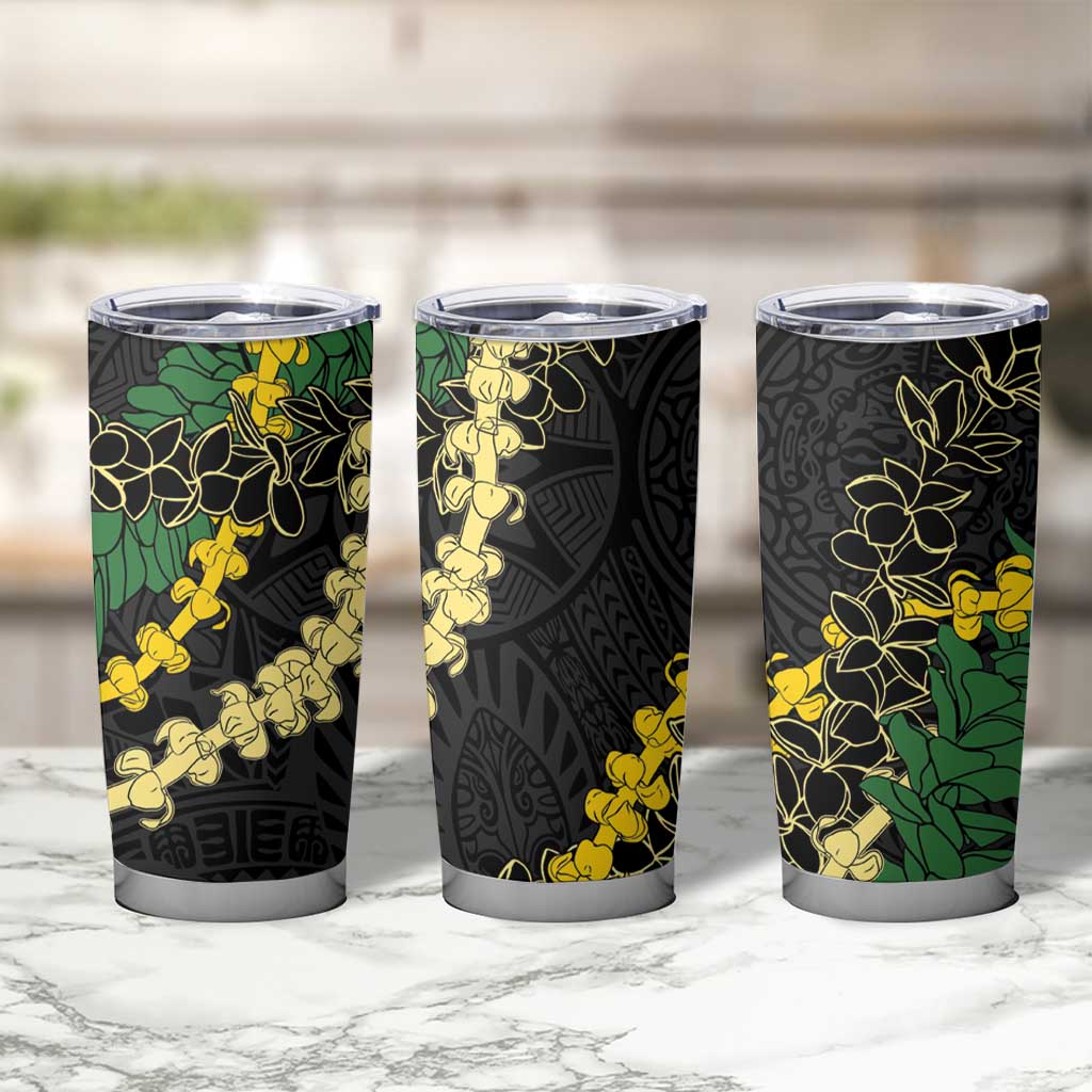 Hawaii Puakenikeni - Maile Lei Tumbler Cup Obsidian Black LT7 - Polynesian Pride