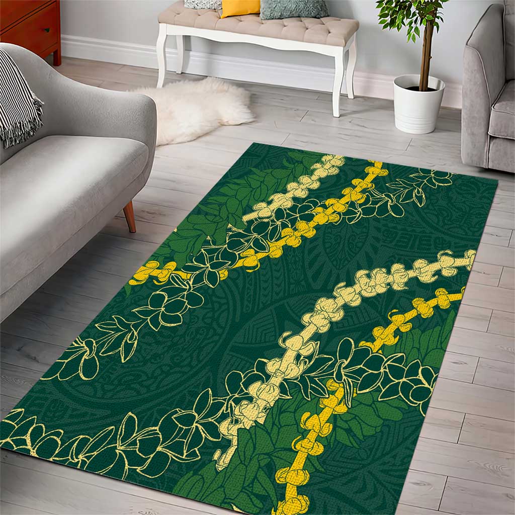 Hawaii Puakenikeni - Maile Lei Area Rug Sage Green LT7 - Polynesian Pride
