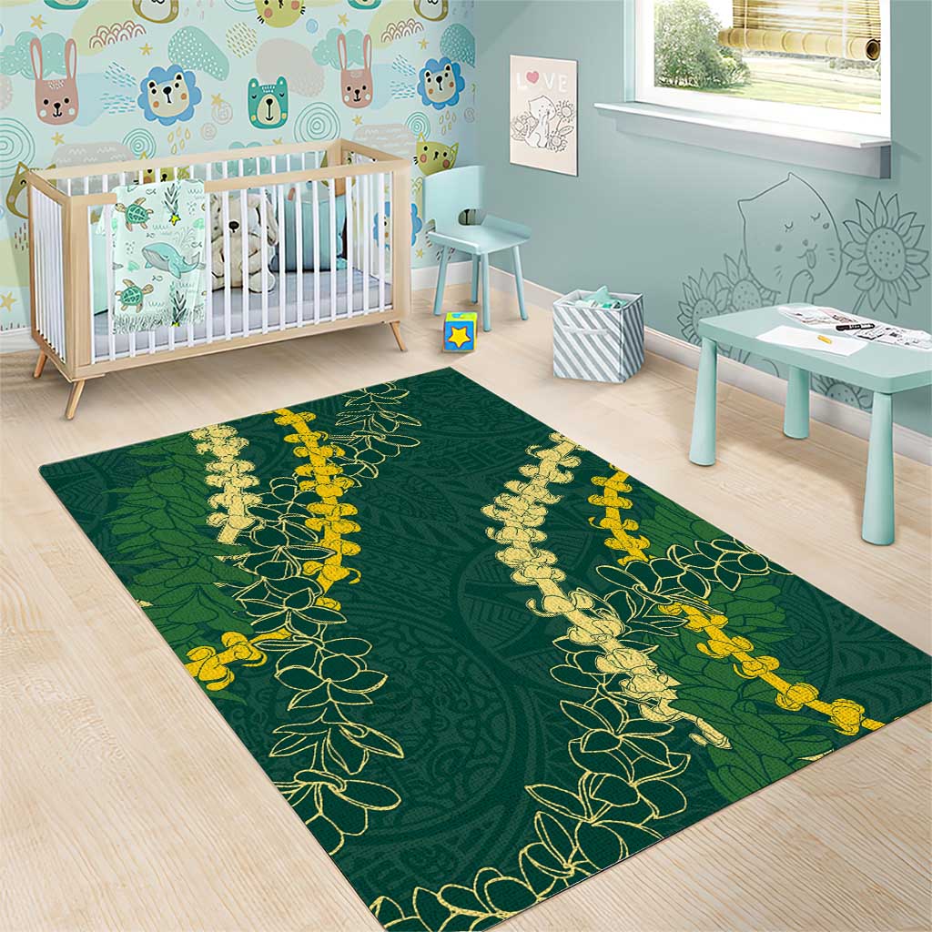 Hawaii Puakenikeni - Maile Lei Area Rug Sage Green LT7 - Polynesian Pride