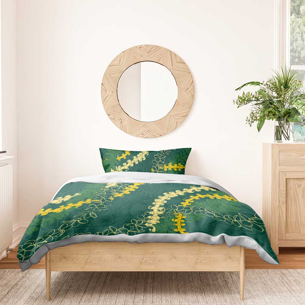 Hawaii Puakenikeni - Maile Lei Bedding Set Sage Green LT7 - Polynesian Pride