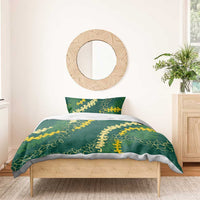 Hawaii Puakenikeni - Maile Lei Bedding Set Sage Green LT7 - Polynesian Pride
