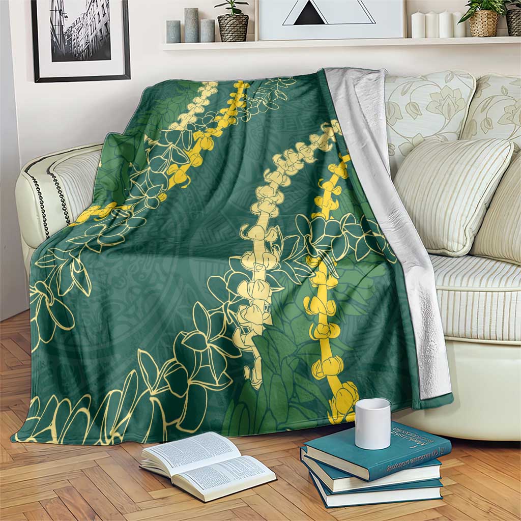 Hawaii Puakenikeni - Maile Lei Blanket Sage Green LT7 Sage Green - Polynesian Pride