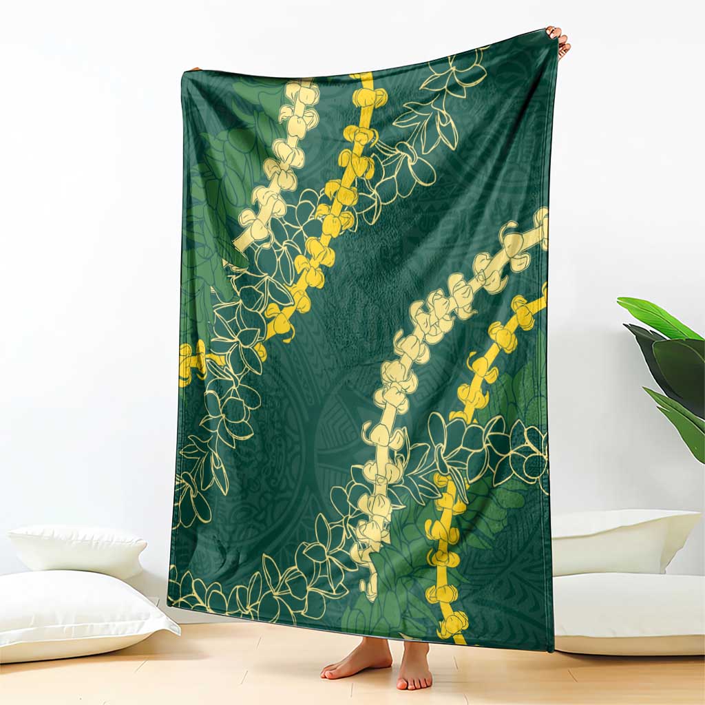 Hawaii Puakenikeni - Maile Lei Blanket Sage Green LT7 - Polynesian Pride