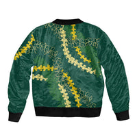 Hawaii Puakenikeni - Maile Lei Bomber Jacket Sage Green LT7 - Polynesian Pride