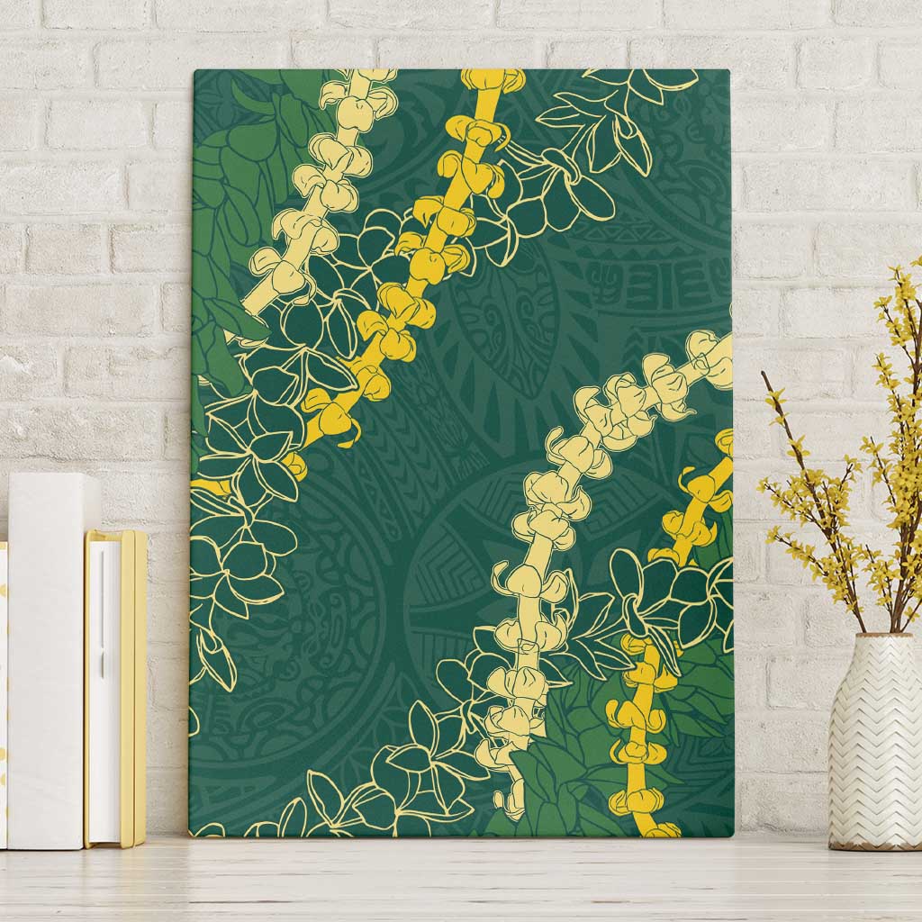Hawaii Puakenikeni - Maile Lei Canvas Wall Art Sage Green LT7 Without Frame Sage Green - Polynesian Pride