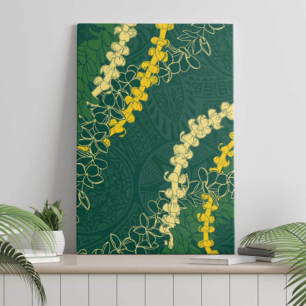 Hawaii Puakenikeni - Maile Lei Canvas Wall Art Sage Green LT7 - Polynesian Pride