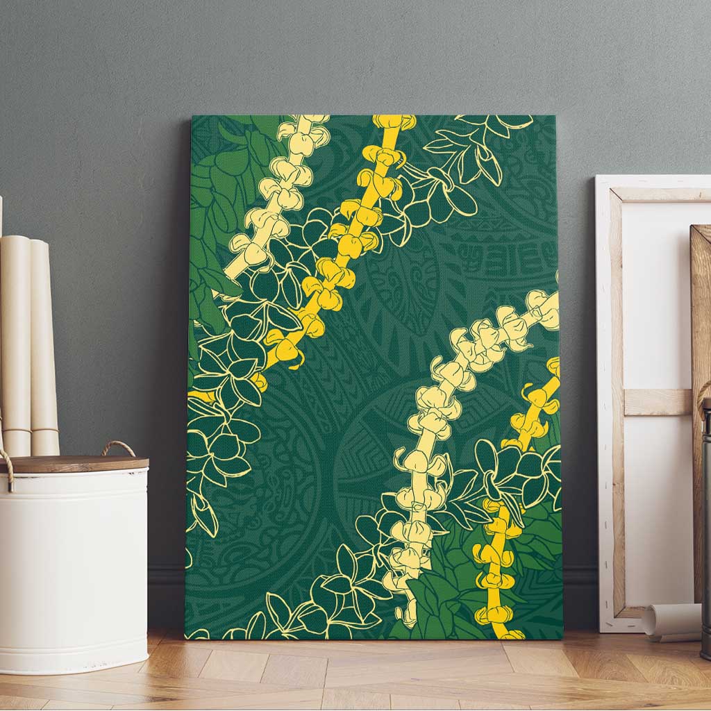 Hawaii Puakenikeni - Maile Lei Canvas Wall Art Sage Green LT7 - Polynesian Pride