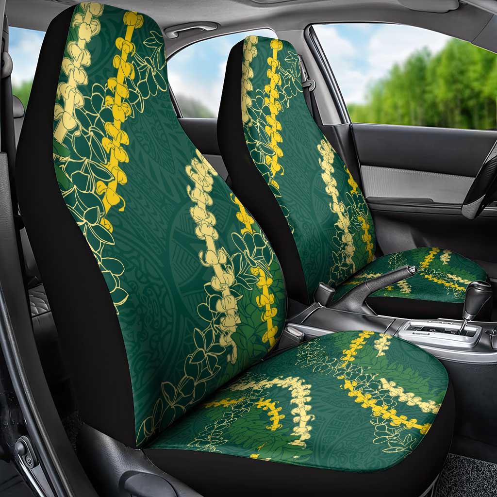 Hawaii Puakenikeni - Maile Lei Car Seat Cover Sage Green LT7 - Polynesian Pride