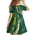 Hawaii Puakenikeni - Maile Lei Family Matching Long Sleeve Bodycon Dress and Hawaiian Shirt Sage Green