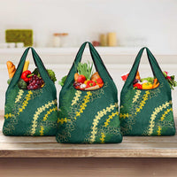 Hawaii Puakenikeni - Maile Lei Grocery Bag Sage Green LT7 3-pack One Size Sage Green - Polynesian Pride