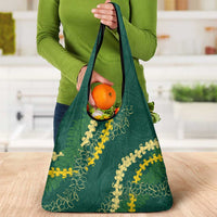 Hawaii Puakenikeni - Maile Lei Grocery Bag Sage Green LT7 - Polynesian Pride