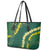 Hawaii Puakenikeni - Maile Lei Leather Tote Bag Sage Green