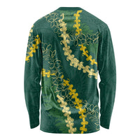 Hawaii Puakenikeni - Maile Lei Long Sleeve Shirt Sage Green LT7 - Polynesian Pride