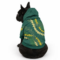 Hawaii Puakenikeni - Maile Lei Pet Hoodie Sage Green LT7 - Polynesian Pride