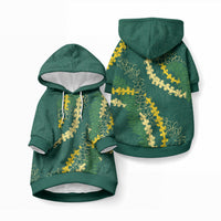 Hawaii Puakenikeni - Maile Lei Pet Hoodie Sage Green LT7 Pullover Sage Green - Polynesian Pride