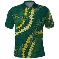 Hawaii Puakenikeni - Maile Lei Polo Shirt Sage Green LT7 Sage Green - Polynesian Pride