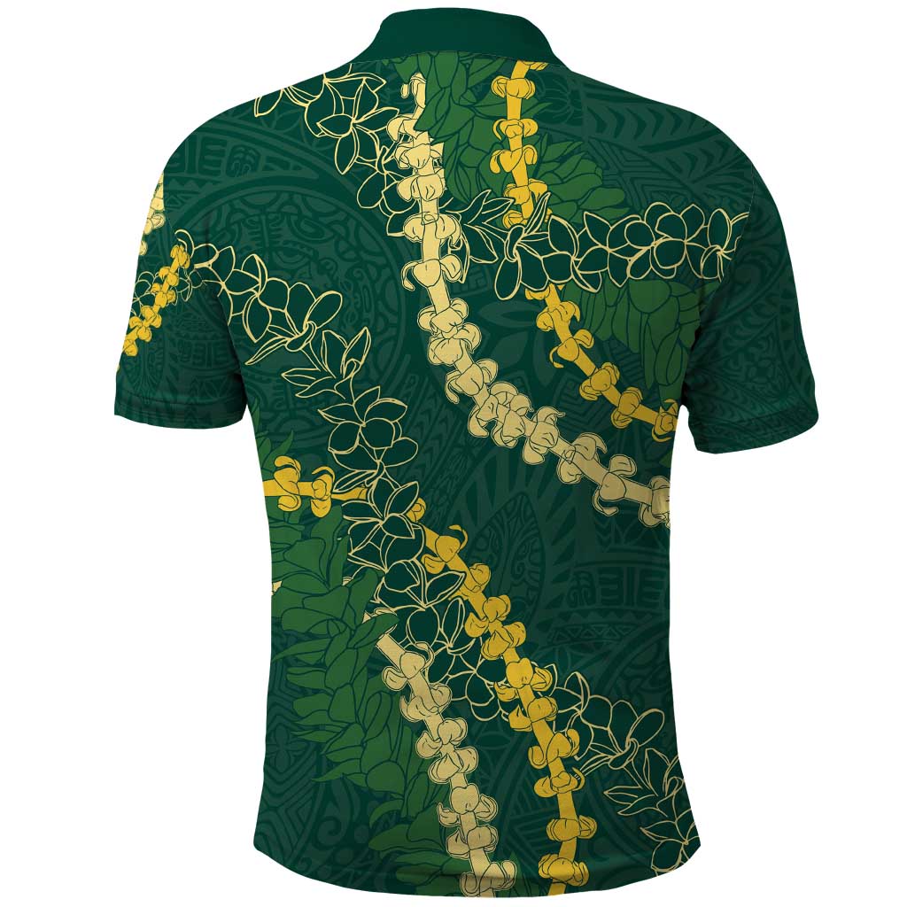 Hawaii Puakenikeni - Maile Lei Polo Shirt Sage Green LT7 - Polynesian Pride